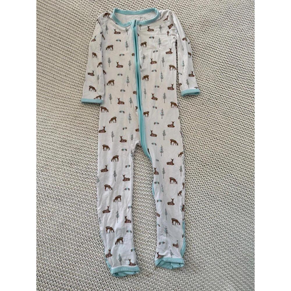Bubble baby zip footie Fawn  4t